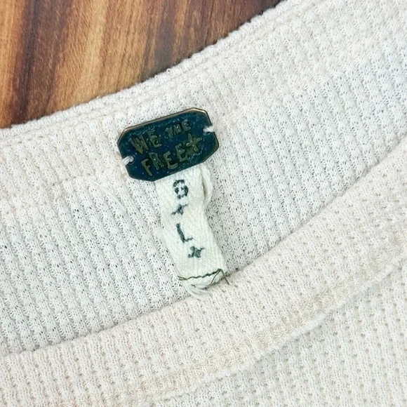 Free People Blossom Patchwork Sleeve Thermal Top - Picture 6 of 8